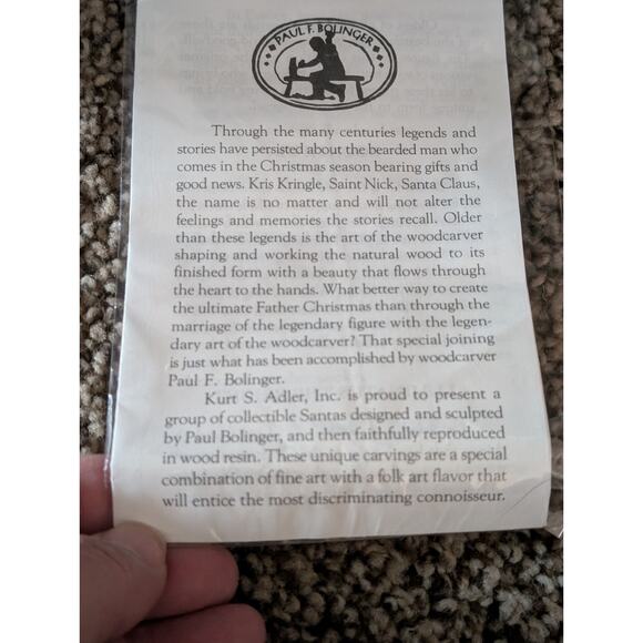Paul Bolinger Kurt S. Adler Santa Chimney Figurine JB230 w/ Box Handcrafted - Picture 12 of 13